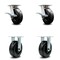 Service Caster 6 Inch Kingpinless Phenolic Wheel Caster Brakes 2 Rigid, 2PK SCC-KP30S620-PHR-SLB-2-R-2 - alternate 1
